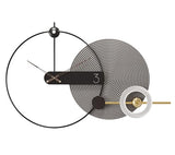 PSYCHE GOD Mid Century Modern Large Silent Wall Clock Non Ticking for Living Room, 40 inch Giant Decorative Round Black Clock for Wall, Big Unique Metal Fancy Clock Wall Decor for Bedroom Entryway