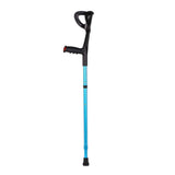 Lightweight Foldable Forearm Crutch, Aluminum Walking Stick,Height Adjustable, Ergonomic Handle with Comfortable Grip 2ZG-02BM (Blue)