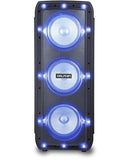 Dolphin SP-310RBT Triple 10" Rechargeable Speaker for Parties | Loud with Bass (Black)