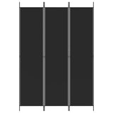 Zexlorith 3-Panel Room Divider, Folding Fabric Privacy Screen, Black