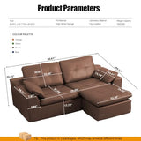 86.6" Sectional Couches for Living Room, 3 in 1 L-Shaped Couch Bed