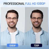 1080P Webcam with Microphone, C960 Web Cam, 2 Mics, 90° FOV, USB Type-A & A-to-C Adapter, Plug&Play Computer Camera for Online Calling