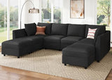 HONBAY Modular Sectional Sofa Couch with Storage, Modern U Shaped Sectional Sofa
