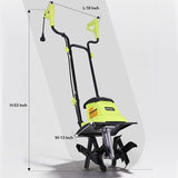 LOVTILLER 12 Inch Small Electric Corded Garden Tiller Cultivator 8.5 AMP Power Rototiller for Gardening
