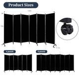 Room Divider Folding Privacy Screens W/Lockable Wheels, 132'' Partition Room Dividers