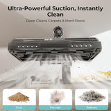 Candy Cordless Stick Vacuum Cleaner, 650W/320AW Powerful Suction, Up to 100min, Flexi-Fold Tube, SmartSense Tech, LED Headlights