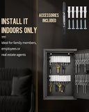 40 Position Slotted Key Cabinet with Combination Lock Resettable Black Digital Security Storage Box Steel Key Organizer