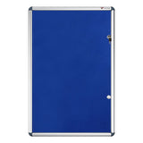 VIZ-PRO Tamperproof Lockable Noticeboard Class 1 Aluminium Framed 48x36 Inches