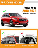KINGGERI 300lbs Roof Rack Cross Bars Compatible with Volvo XC90 XC-90 2016-2026, Heavy Duty Anti-Theft Lockable Aluminum Roof Rails Crossbars Rooftop Accessories Luggage Racks Carrier