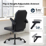 SEATZONE Black Office Chair Ergonomic Desk Chair with Lumbar Support