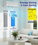 17000 BTU Mini Split AC/Heating System - Pre-charged Split Air Conditioner with Heat Pump, 17 SEER2, 230V Energy Efficient