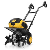 Mellif 40V Cordless Garden Tiller/Cultivator Compatible with Dewalt 20v Max Battery (Tool Bare) 14.2'' Width 8.7'' Depth 16 Steel Tines