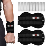 Ankle Weights Wrist Weights for Men Women, 1 Pair Adjustable Removable Steel Weighted Plates Arm Leg Weights for Walking