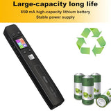 Portable Handheld Scanner Included 16G SD Card, Wand Scanner for A4 Documents Pictures Pages Texts Receipts Books