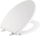 Delta Faucet Morgan Elongated Slow-Close White Toilet Seat with Non-Slip Seat Bumpers, White 811903-WH