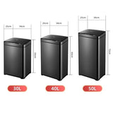 FWTCVB High Capacity Smart Trash Can Stainless Steel Automatic Sensor Garbage Bin for Office Bathroom