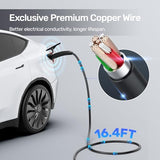 Unitek Level 1 & 2 Tesla Wall Charger - Portable EV Charger for All Tesla, 16Amp 3.5KW 240V Mobile Charger Connector for Tesla, EV for ModelY/3/S/X