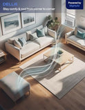 DELLA 6000 BTU Energy Saving Window Air Conditioner, Cools Up to 250 Sq. Ft, Work with Alexa, GEO Location, AC Unit with WIFI Smart Controls, Remote, Dehumidifier, Fan, Reusable Filter, Easy Install