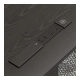 zhongxlla Standing Desk, Modern Black Office Executive Desk with Storage Drawers