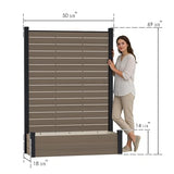 Kozyard Privacy Screen with Planter 70" H x 51" W Outdoor Garden Screen