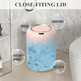 onlcuk Smart Bathroom Trash Can with Lid，3 Gallon Bathroom Garbage Can
