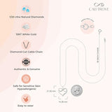 Cali Trove 1/4Ct & 1/20Ct Natural Diamond Single Heart Infinity Pendant For Women
