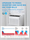 Midea 7,800 BTU Window Air Conditioner, Inverter Technology, 340 Sq Ft