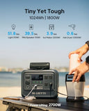 BLUETTI Elite 100 V2 Solar Generator with 100W Solar Panel (Ships Separately), 1024Wh Portable Power Station w/ 4 1800W AC Outlets, 35% Smaller, Ideal for Camping, Emergencies, Backup Power
