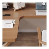 zhongxlla Standing Desk, Modern Farmhouse L Shaped Study Writing Desk
