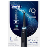 Oral-B Rechargeable Electric Toothbrush, iO5 Customizable Clean, 5 Cleaning Modes, Visual Pressure Sensor to Protect Gums, Travel Case, Black