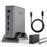 Laptop Docking Station,WAVLINK PD3.1 Docking Station 3 Monitors with 2*HDMI + DP,Single 4K@144Hz,140W PD Charge