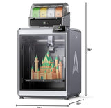 3D Printer, Multi Color Printing with New CFS 600mm/s High-Speed Full Auto-Leveling Dual Al Camera Next-Gen Direct Drive Extruder Large