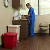 Commercial Products Legacy Step-On Trash/Garbage Can/Bin, 8 Gallon, Red, for Doctor