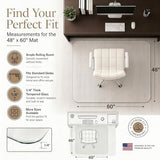 Tempered Glass Office Chair Mat for Carpet & Hardwood
