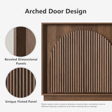 win2win 65" Sideboard Buffet Cabinet with Storage, Modular Credenza, Walnut