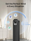 Dreo Smart Tower Fan WiFi Voice Control, Works with Alexa/Google,Floor Standing Bladeless Oscillating Fan with Remote, 6 Speeds, 4 Modes, 12H Timer, for Indoor Bedroom Home Office