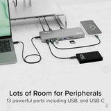 Plugable USB C Laptop Docking Station, Dual Monitor 4K 60Hz for Apple Mac M1/M2/M3/M4/M5/Neo, 2X HDMI or DisplayPort for MacBook