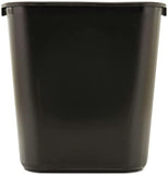 Rubbermaid Commercial 295600BK Deskside Plastic Wastebasket, Rectangular, 7 gal, Black (2)