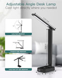 Addtam LED Desk Lamp, Power Strip with 3 Outlets 4 USB Charging Ports(2 USBC), 4 Modes 5 Level Brightness Touch Lamp