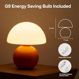 Mushroom Lamp Table Lamp for Bedroom, Desk Bedside Small Lamps for Living Room Night Stands (Orange)