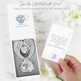 Ceiner Memorial Sympathy Gifts for Loss of Loved One, Heart-Wings Crystal Suncatcher for Remembrance, Miscarriage & Bereavement Grief Gift Idea for Loss of Mom Mother Dad Husband Baby Son Daughter
