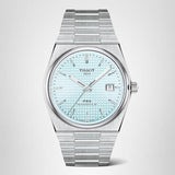 Tissot PRX Powermatic 80 316L Stainless Steel case, Swiss Automatic Watch for Men & Women, Ice Blue Dial, Stainless Steel, (T1374071135100)