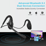 Open Ear Headphones w/Noise Cancelling Mic for Phone PC Computer Laptop