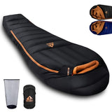 BUERTS Down Backpacking Sleeping Bag for Cold Weather 20°F to -11°F, XXL Large Ultralight Sleeping Bag Ideal for Adults Camping, Hiking and Backpacking