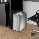 Open Trash Can - 2.6 Gallon (10 Liter) Small Metal Waste Basket with Removable Bucket for Narrow Spaces