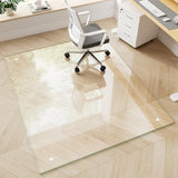 Glass Chair Mat 48" x 60" Heavy Duty Tempered Glass Office Chair Mat