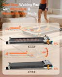 Walking Pad with Incline, Akluer Incline Treadmills for Home, 2.5 HP Under Desk Treadmill Small with Remote Control, Walking Pad Small Treadmill with LED Display