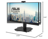 ASUS 27” 1080P Video Conference Monitor (BE279QSK) - Full HD, IPS, Built-in Adjustable 2MP Webcam, Mic Array, Speakers