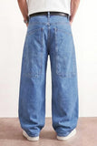 GINGTTO Mens Baggy Jeans Y2k Loose Fit Denim Pants for Men Wide Leg Streetwear Light Blue 32