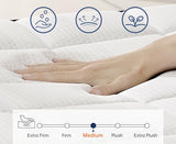 LETMOON 14 Inch King Size Mattress, Medium Firm Hybrid Pocket Spring Bed